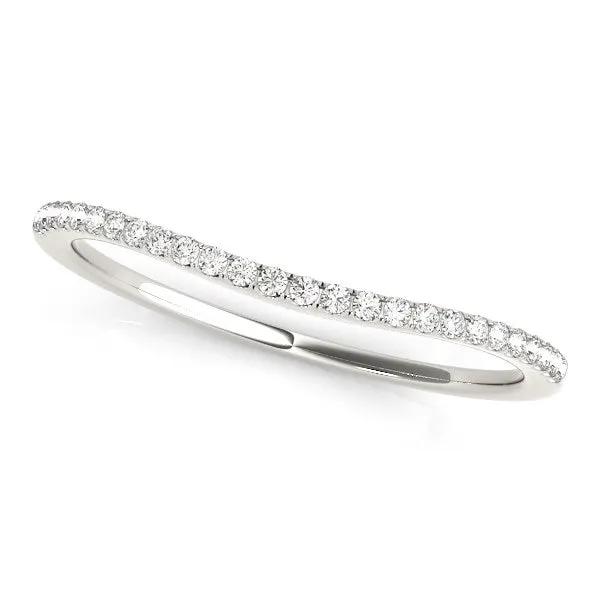 Ring: 14k white gold pave curved diamond wedding band by Bids.com on Tampa Home & Garden Store