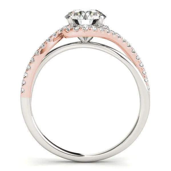 Engagement ring by Bids.com, 14k white and rose gold bypass band with a diamond 1 1/8 cttw on Tampa Home & Garden Store