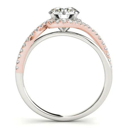 Engagement ring by Bids.com, 14k white and rose gold bypass band with a diamond 1 1/8 cttw on Tampa Home & Garden Store