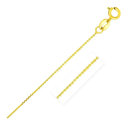 14k yellow gold diamond-cut cable chain necklace 0.7mm with lobster clasp by Bids.com on Tampa Home & Garden Store