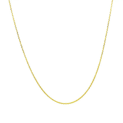 14k yellow gold diamond-cut cable link chain necklace 0.7mm on Tampa Home & Garden Store
