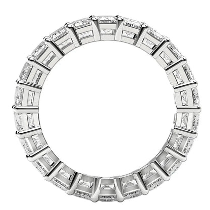 Emerald cut lab grown diamond eternity ring 14k white gold 6 ctw FG/VS2 Bids.com on Tampa Home & Garden Store