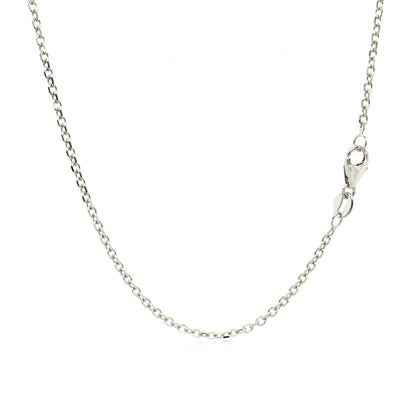 14k white gold adjustable cable chain necklace 1.5mm on Tampa Home & Garden Store