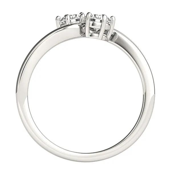 Solitaire two-stone diamond ring in 14k white gold, 1/2 cttw by Bids.com on Tampa Home & Garden Store