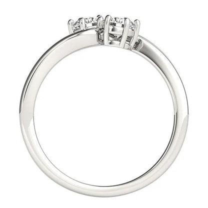 Solitaire two-stone diamond ring in 14k white gold, 1/2 cttw by Bids.com on Tampa Home & Garden Store