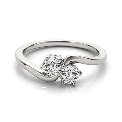 Solitaire two-stone diamond ring in 14k white gold, 1/2 cttw, Bids.com rings on Tampa Home & Garden Store