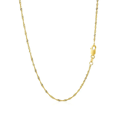 10k yellow gold Singapore chain necklace 1.50 mm with lobster clasp on Tampa Home & Garden Store