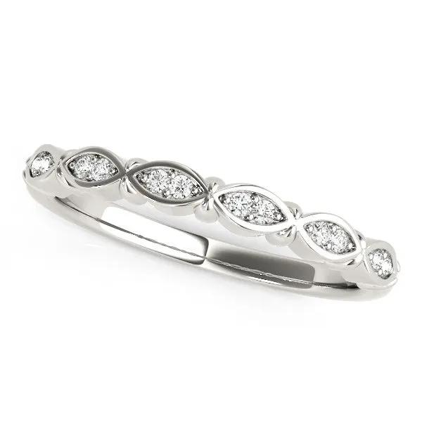 14k white gold infinity-design diamond wedding band with pavé diamonds by Bids.com on Tampa Home & Garden Store