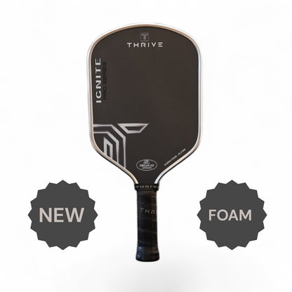 Thrive Ignite Pro Series pickleball paddle with black face and trim, hybrid foam core on Tampa Home & Garden Store