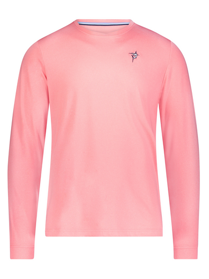 Dockside Performance Long Sleeve by White Water Life in pink with small left-chest logo on Tampa Home & Garden Store