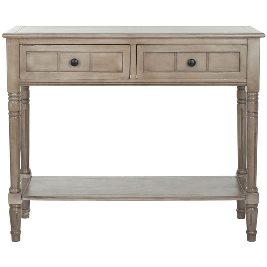 Console Accent Table Traditional Style Sofa Table in Distressed Cream - Tampa Home & Garden Store