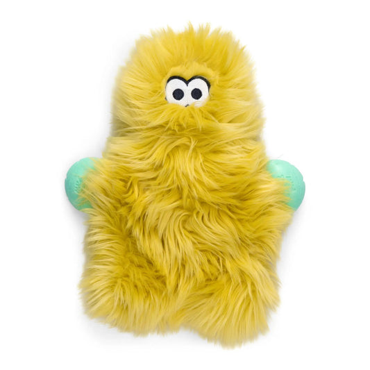 Olaf Rowdies Plush Dog Toy by West Paw, reinforced fabric, bright yellow fur on Tampa Home & Garden Store