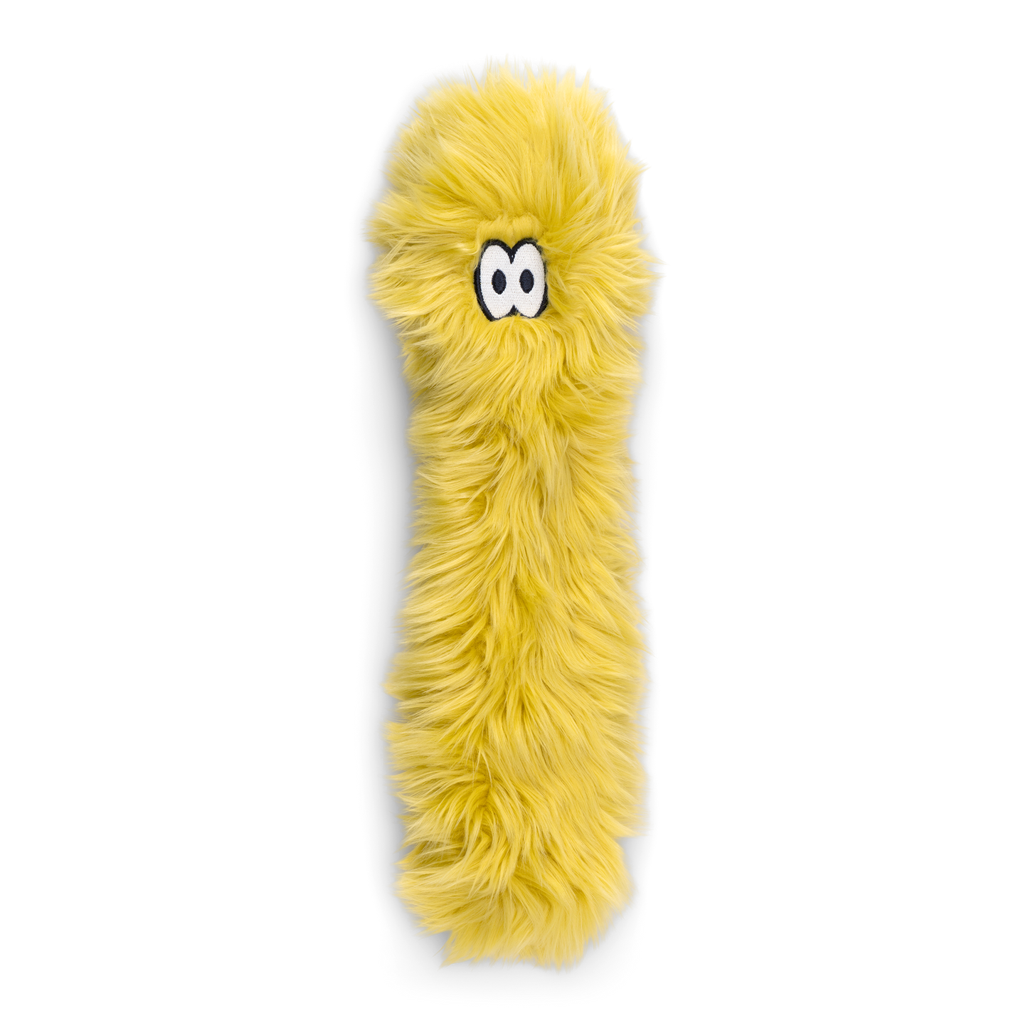 Ivar dog toy by West Paw, fuzzy yellow plush with long fur for dogs on Tampa Home & Garden Store