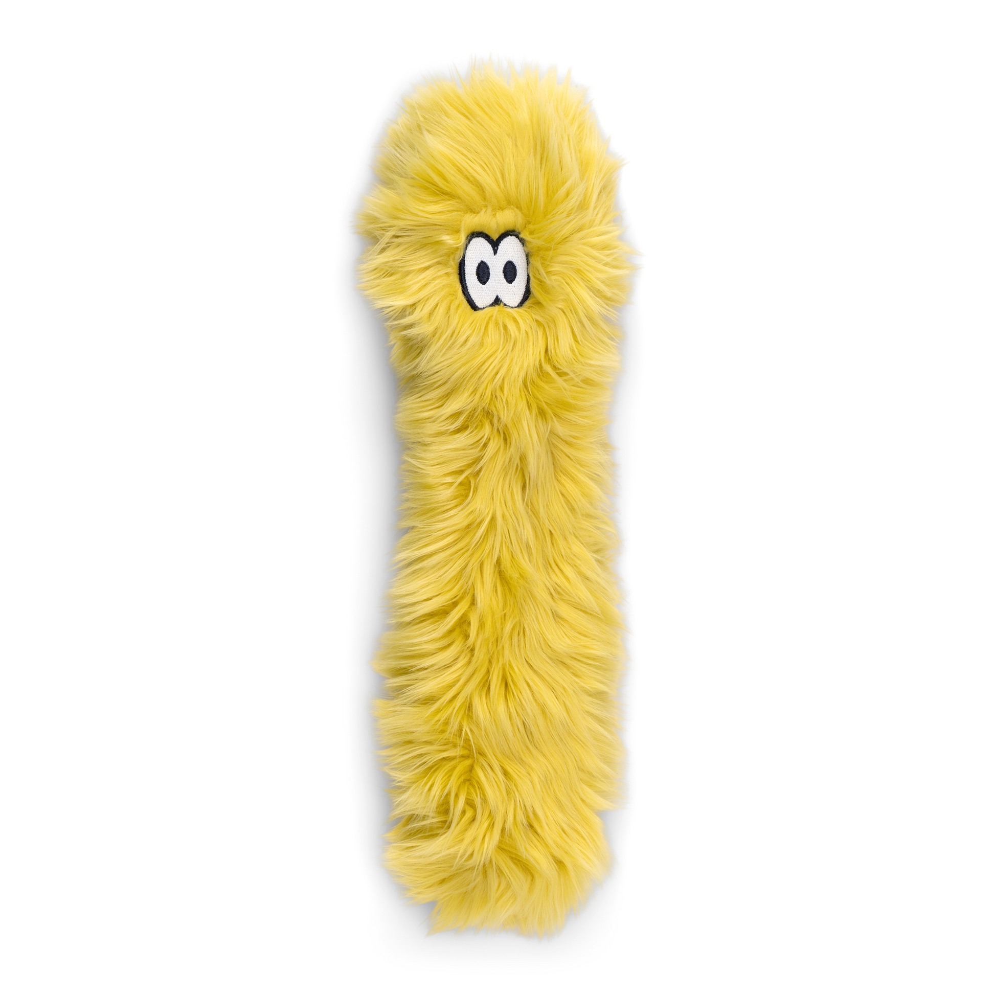 Ivar dog toy by West Paw, fuzzy yellow plush with long fur for dogs on Tampa Home & Garden Store