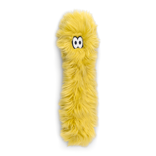 Ivar dog toy by West Paw, fuzzy yellow plush with long fur for dogs on Tampa Home & Garden Store