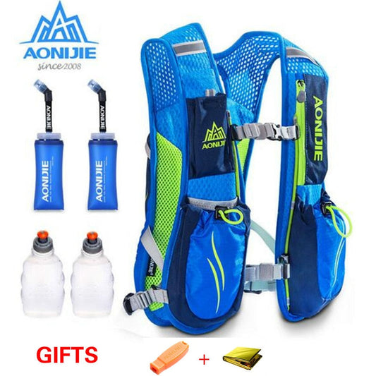 Mochila chaleco AONIJIE de nailon para maratón de running con hidratación de 5,5 l, para exteriores, senderismo, ciclismo