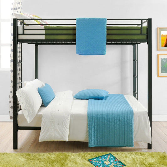Full over Full size Sturdy Black Metal Bunk Bed - Tampa Home & Garden Store
