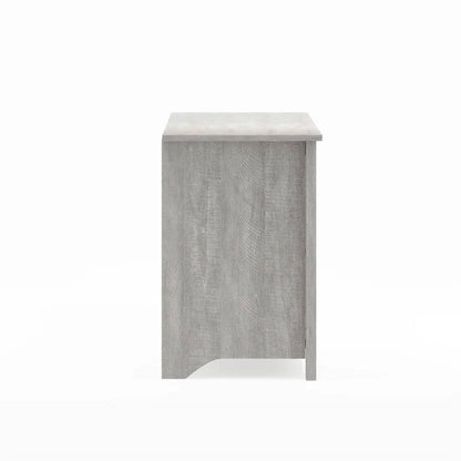 Mueble de TV estilo rústico en acabado de madera de roble gris claro - para televisores de hasta 70 pulgadas