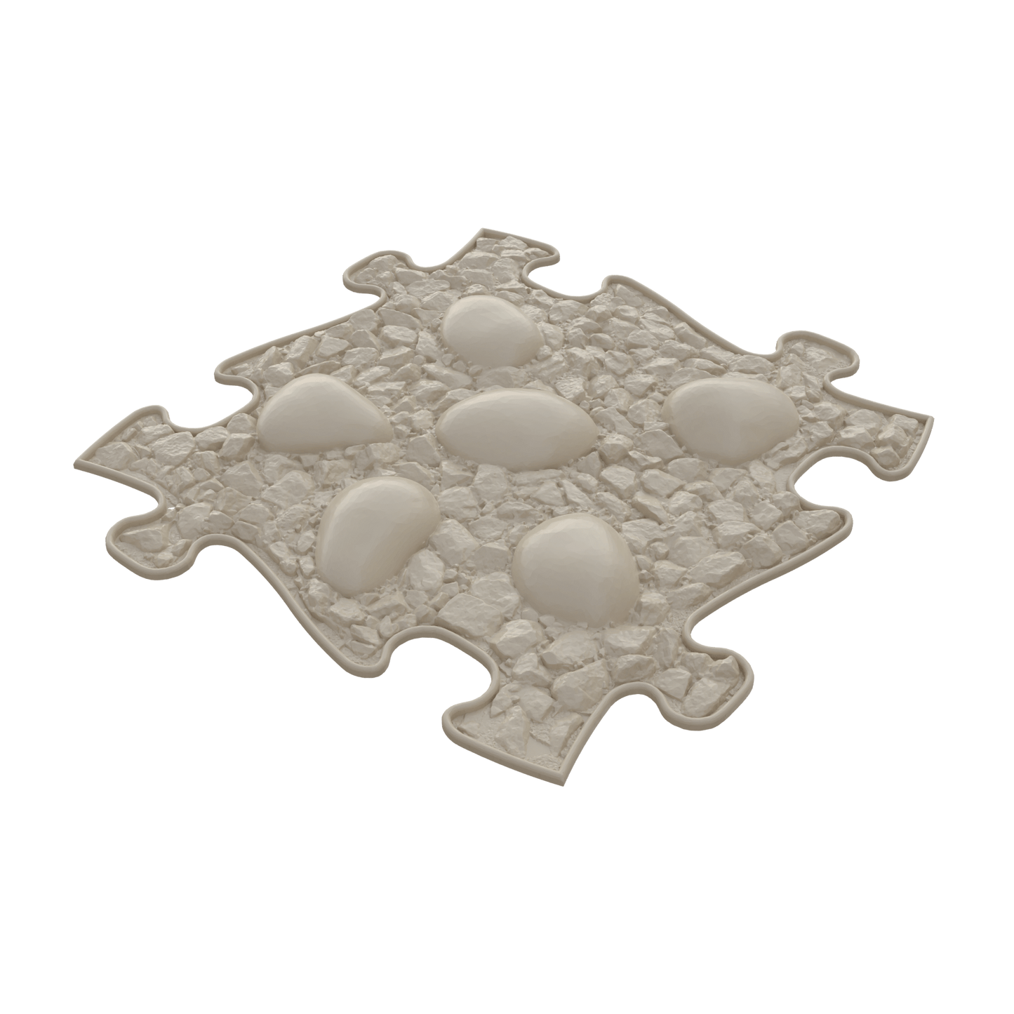 TINNITOTS sensory play mats 4-piece star puzzle set with rocky cream texture and white domes on Tampa Home & Garden Store
