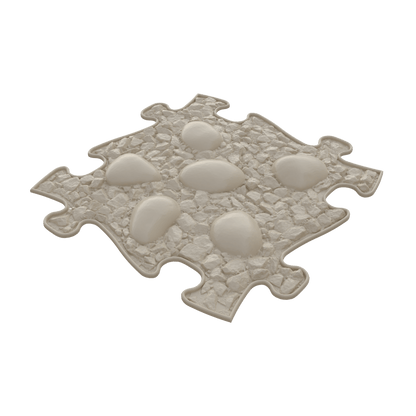 TINNITOTS sensory play mats 4-piece star puzzle set with rocky cream texture and white domes on Tampa Home & Garden Store