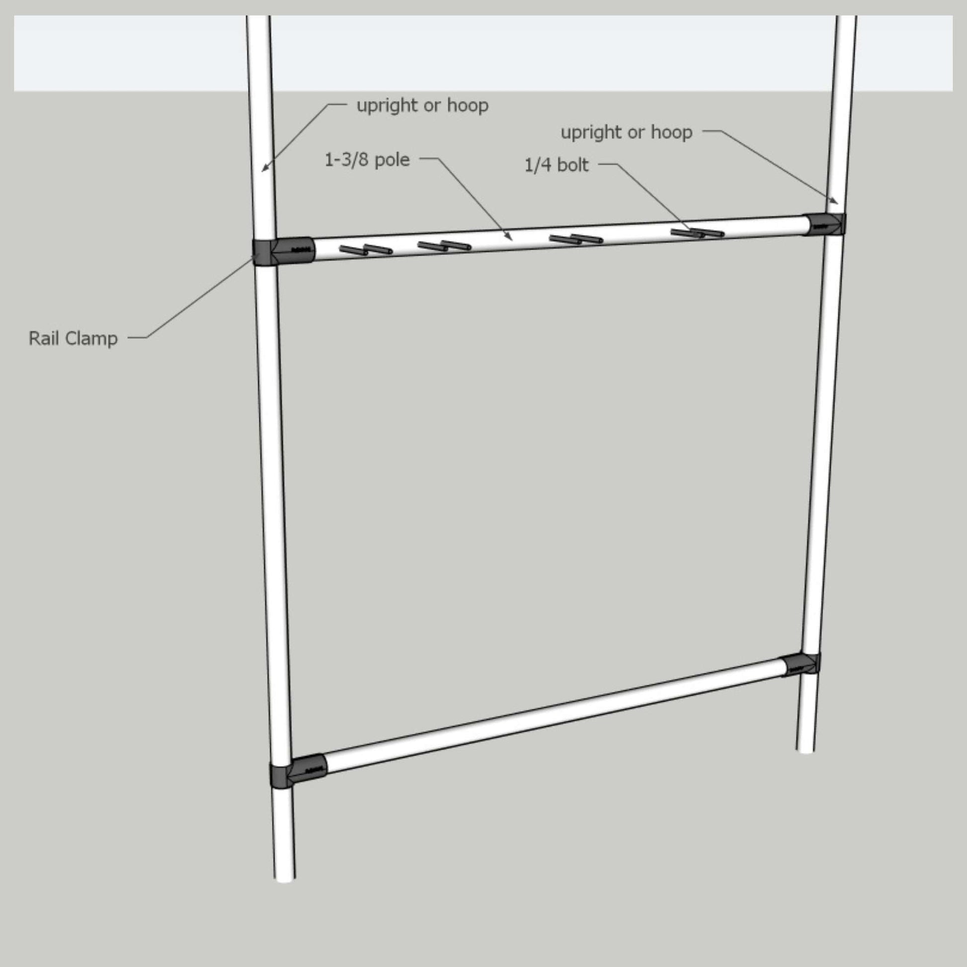DIY Garden Tool Organizer Kit – For 1 ⅜" Fence Rail Pipe - Tampa Home & Garden Store