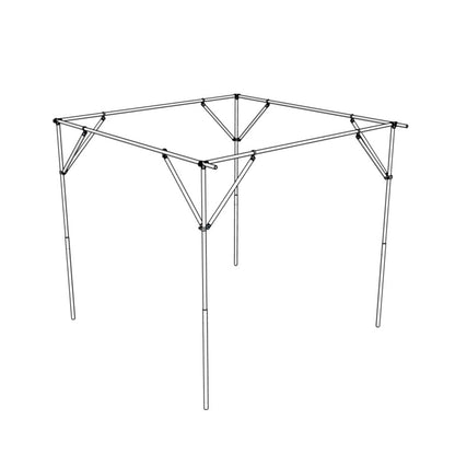 DIY Freestanding Shade Cloth and Steel Frame Kit