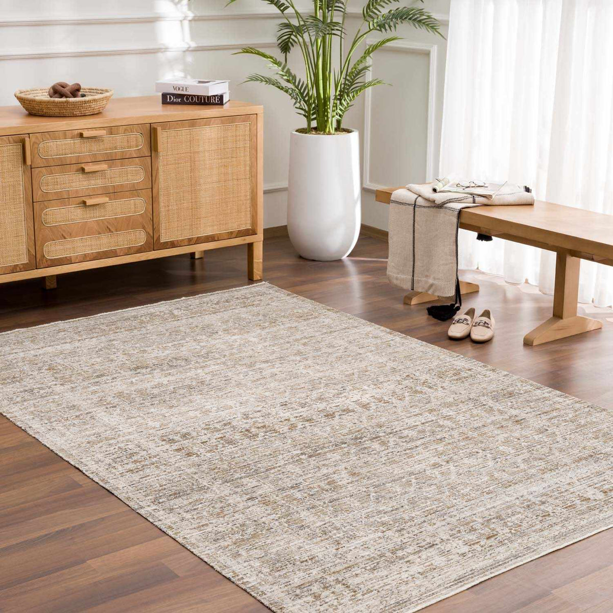 Uzuri washable outdoor area rug beige neutral tones by Boutique Rugs on Tampa Home & Garden Store