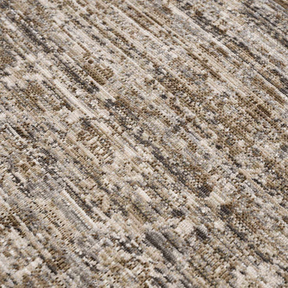Uzuri Washable Outdoor Area Rug Clearance in beige tan brown tones with textured pattern on Tampa Home & Garden Store
