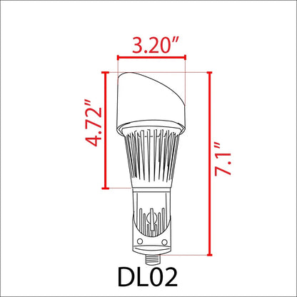 Projecteur extérieur LED étanche basse tension DL02, éclairage monopoint directionnel