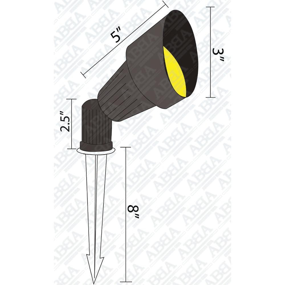 Foco LED para exteriores de bajo voltaje, resistente al agua, paquete de 20 unidades, DL02, iluminación monopunto direccional, bombilla de 5 W y 3000 K