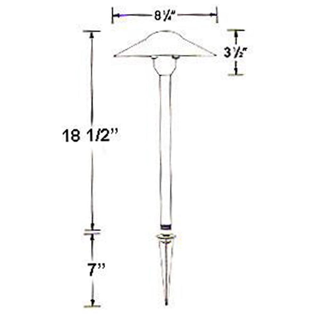 Luz de camino tipo hongo de aluminio de bajo voltaje para iluminación de paisajes DL03 de 12 V CA/CC