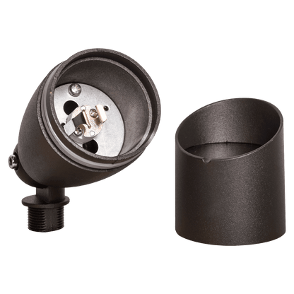 DL05 Lot de 30 projecteurs extérieurs directionnels LED basse tension 12 V, forme cylindrique lisse, boîtier en aluminium, ampoule 5 W 3000 K 