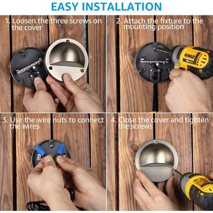 DLA01 12-Pack Bronze 2.5W Low Voltage LED Outdoor Half Moon Deck Lights Package, 12V LED Step Fence Landscape Lights - Tampa soil911.com