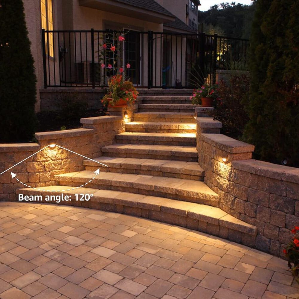 DLA01 12-Pack Brown 2.5W Low Voltage LED Outdoor Half Moon Deck Lights Package, 12V LED Step Fence Landscape Lights - Tampa soil911.com