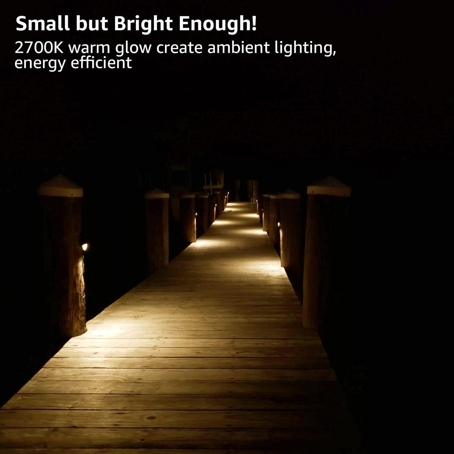 DLA05 8-Pack 5W Low Voltage LED Outdoor Fence Deck Down Lights Package, 12V LED Step Patio Landscape Lights - Tampa Home & Garden Store