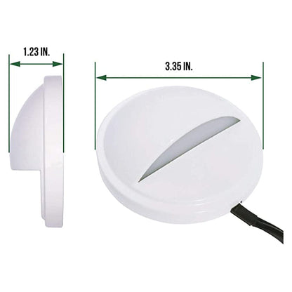 DLAC02 6-Pack 3CCT 3W Low Voltage LED Outdoor Half Moon Deck Lights Package, 12V-24V LED Step Patio Landscape Lights - Tampa soil911.com