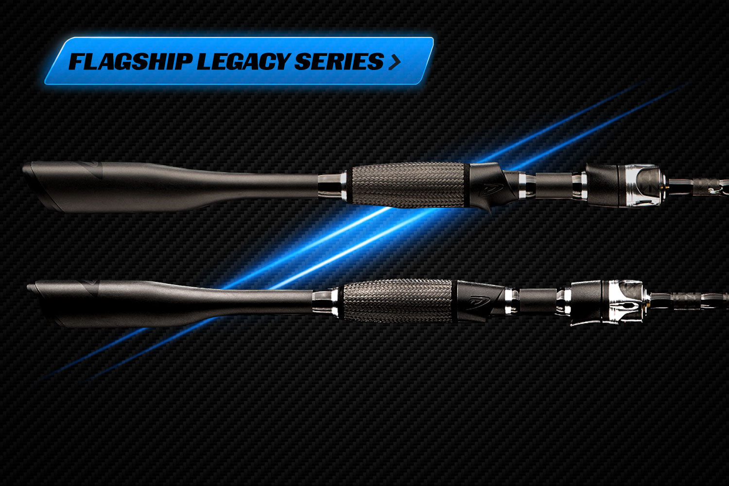 Denali DLE Series fishing rods, pair with carbon fiber grips and premium reel seats on Tampa Home & Garden Store