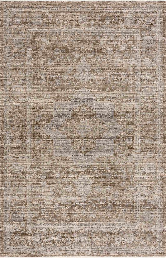 Aistys Washable Outdoor Area Rug distressed beige-brown pattern outdoor use Boutique Rugs on Tampa Home & Garden Store