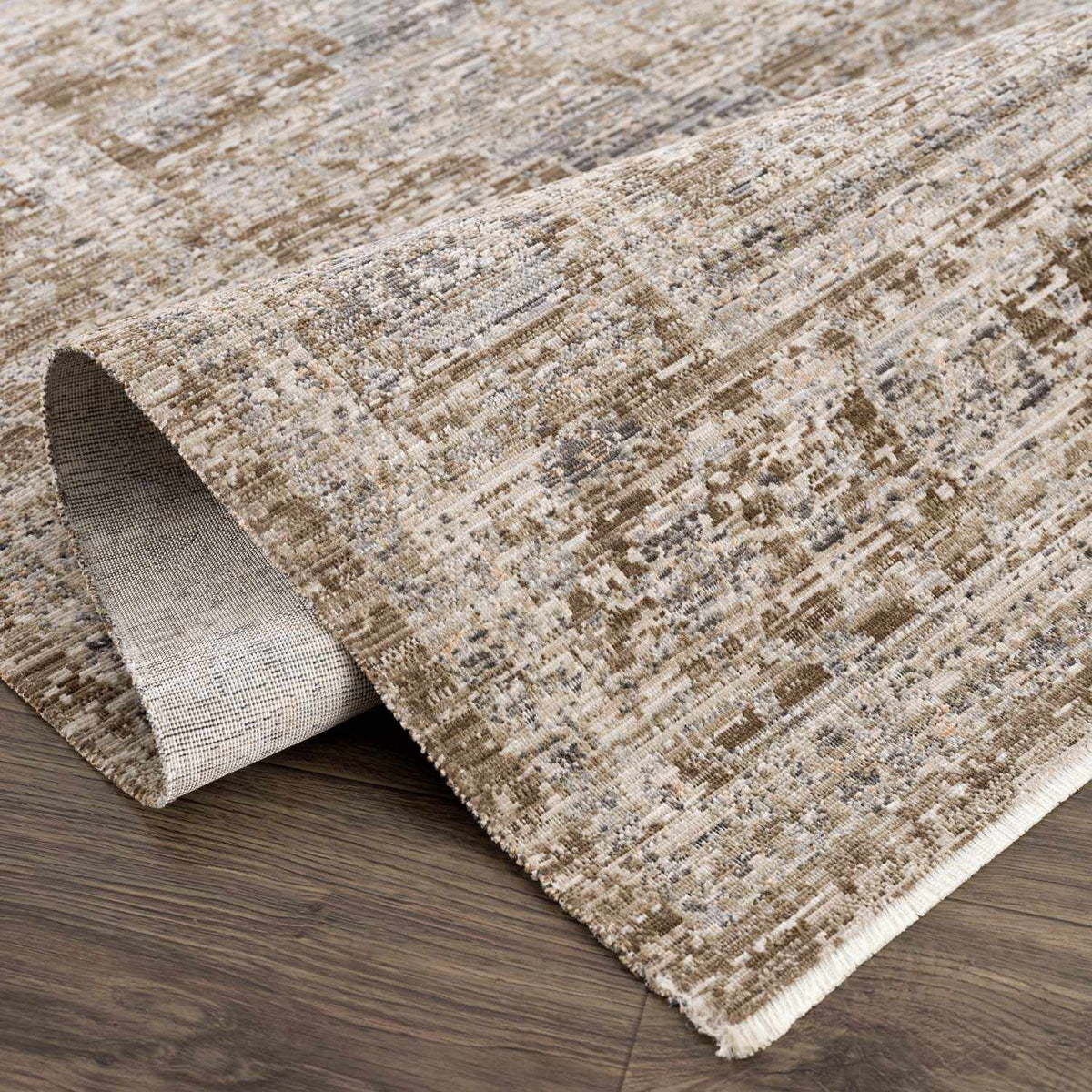 Aistys washable outdoor area rug beige brown abstract pattern Boutique Rugs on Tampa Home & Garden Store