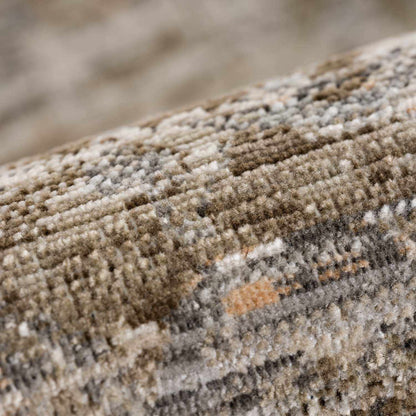 Aistys Washable Outdoor Area Rug close-up of brown beige cream loop pile by Boutique Rugs on Tampa Home & Garden Store