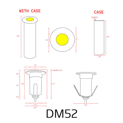 DM52 3W COB LED basse tension dans le sol paysage bien lumières luminaire étanche