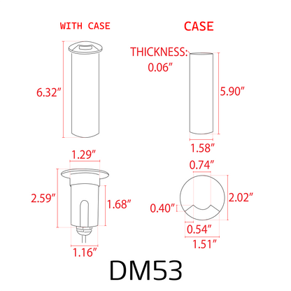 DM53 3W COB LED Monodirectional Stainless Steel Waterproof In-Ground Landscape Well Light