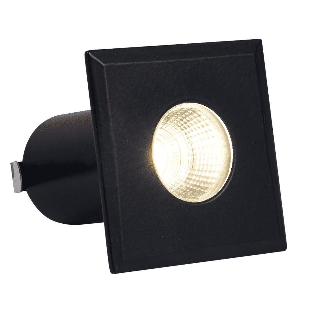 Foco empotrable para exteriores de acero inoxidable con LED COB DMS52 de 3 W, resistente al agua y con parte superior cuadrada