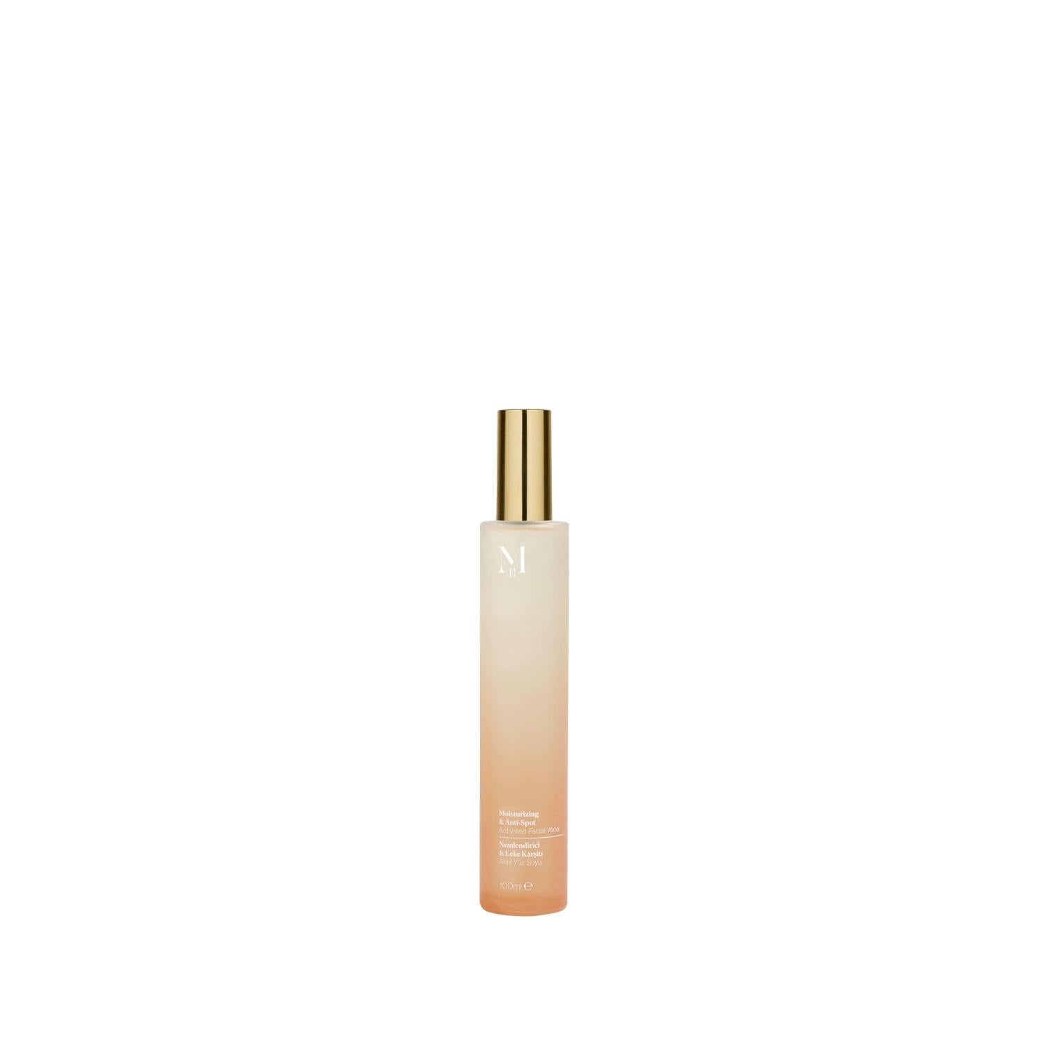 Beauty Care Bag Misbahçe face serum bottle in gradient peach to beige glass with gold cap on Tampa Home & Garden Store