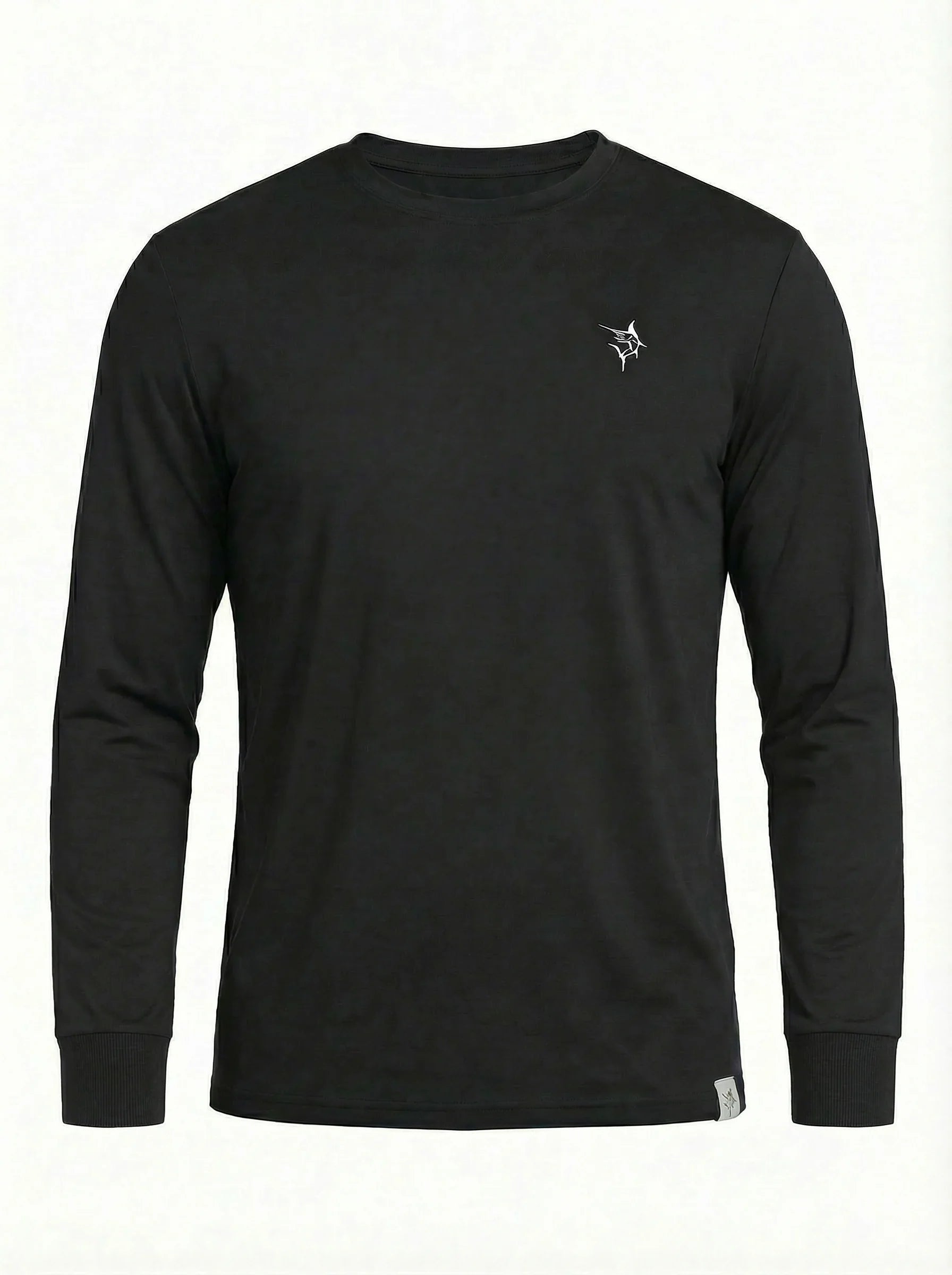 Dockside Performance long sleeve shirt in black by White Water Life with small chest logo on Tampa Home & Garden Store