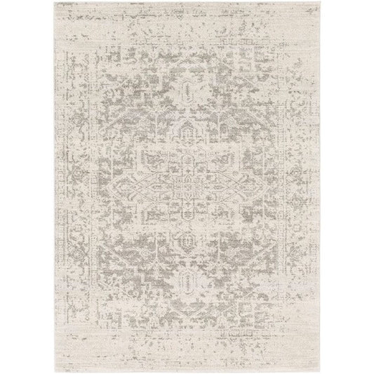 3' x 5' Distressed Oriental Area Rug in Light Grey / Beige - Tampa Home & Garden Store
