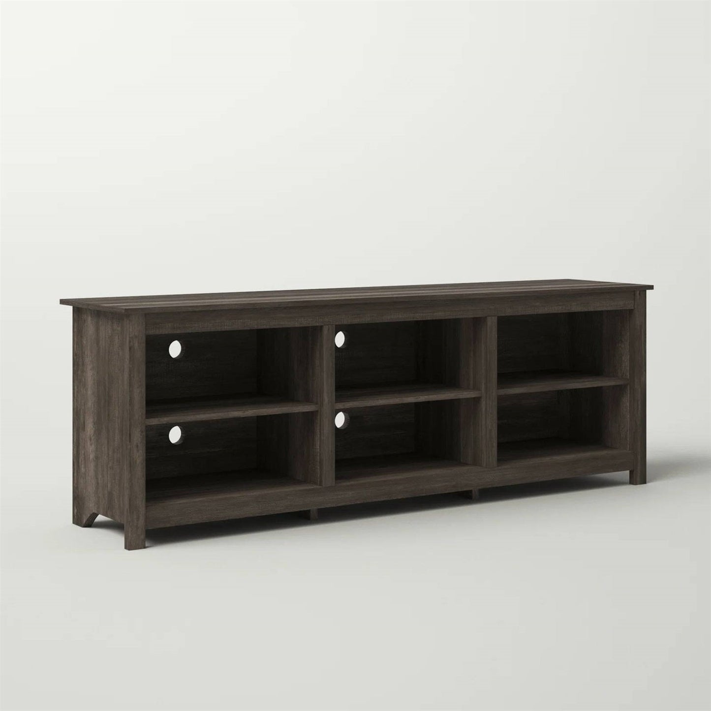 Mueble de TV de madera marrón oscuro de 70 pulgadas para televisores de hasta 78 pulgadas