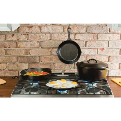 Juego de ollas de hierro fundido de 5 piezas con horno holandés, plancha y sartenes Hecho en EE. UU.