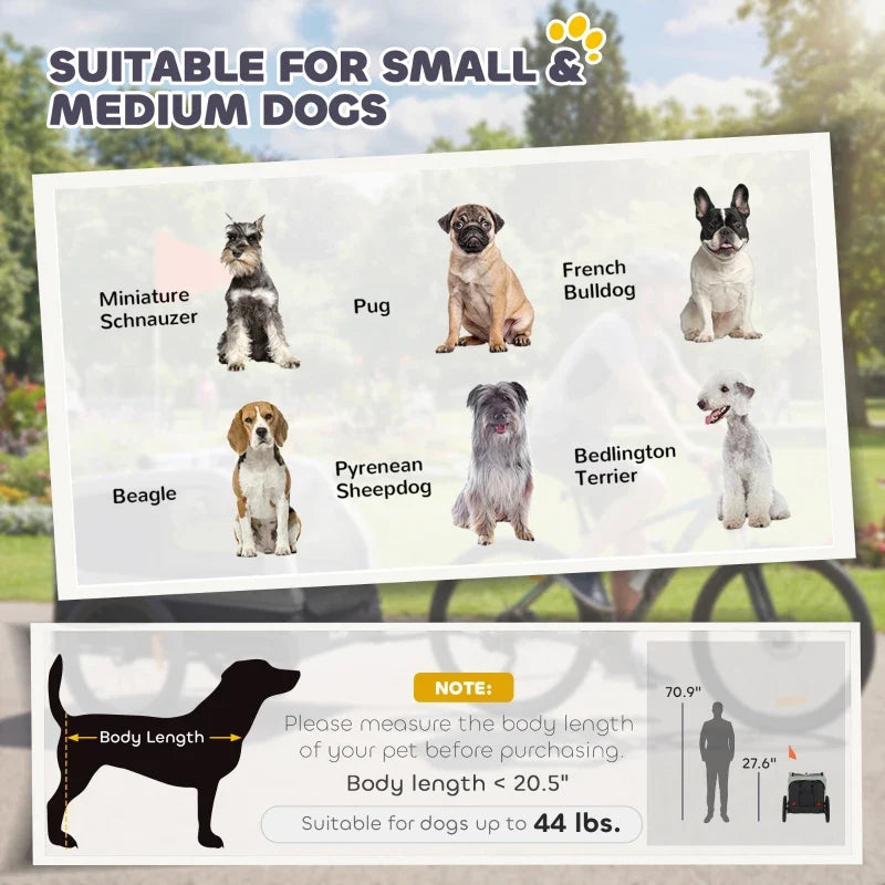 Dog bike trailer for small & medium dogs with universal coupler and flipdown ramp tailgate on Tampa Home & Garden Store