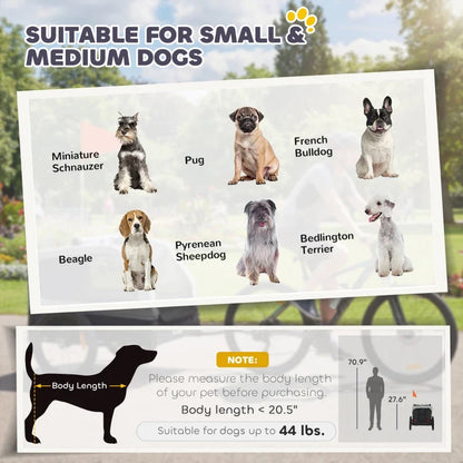 Dog bike trailer for small & medium dogs with universal coupler and flipdown ramp tailgate on Tampa Home & Garden Store